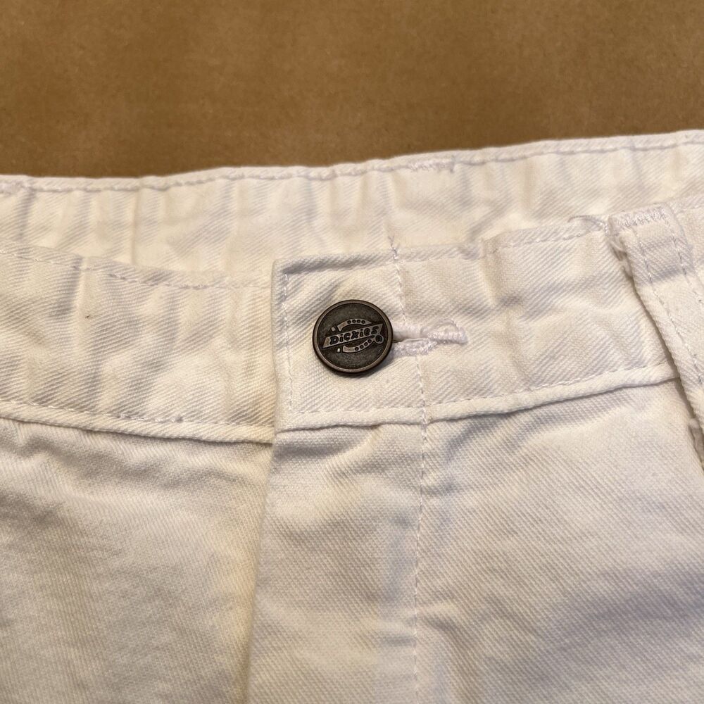Dickies Pants Mens 32x32 White Canvas Carpenter Painter Relaxed Fit Workwear - Picture 5 of 16
